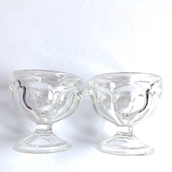 Vintage Small Ice Cream Glass Cups Dessert, Set of 2 Cups - Picture 2 of 14